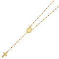 14K Yellow White Rose Gold 2.5 mm Disco Ball Rosa-Necklace