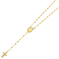 14K Yellow Gold 2.5 mm Disco Ball Rosa-Necklace