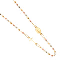 14K Yellow White Rose Gold Guadalupe Fashion Rosario Necklace