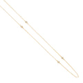 14K Yellow Gold CZ Bazel By The Yard Necklace - 17+1