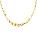 14K Yellow Gold Fancy Gradated Hollow Necklace