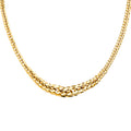 14K Yellow Gold Fancy Gradated Hollow Necklace