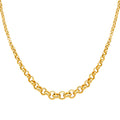 14K Yellow Gold Fancy Gradated Hollow Necklace