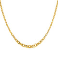 14K Yellow Gold Fancy Gradated Hollow Necklace