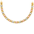 14K Yellow White Rose Goldolor Stampato Necklace