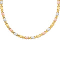 14K Yellow White Rose Goldolor Stampato Necklace