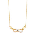 14K Yellow Gold Infinity Light Chain Necklace