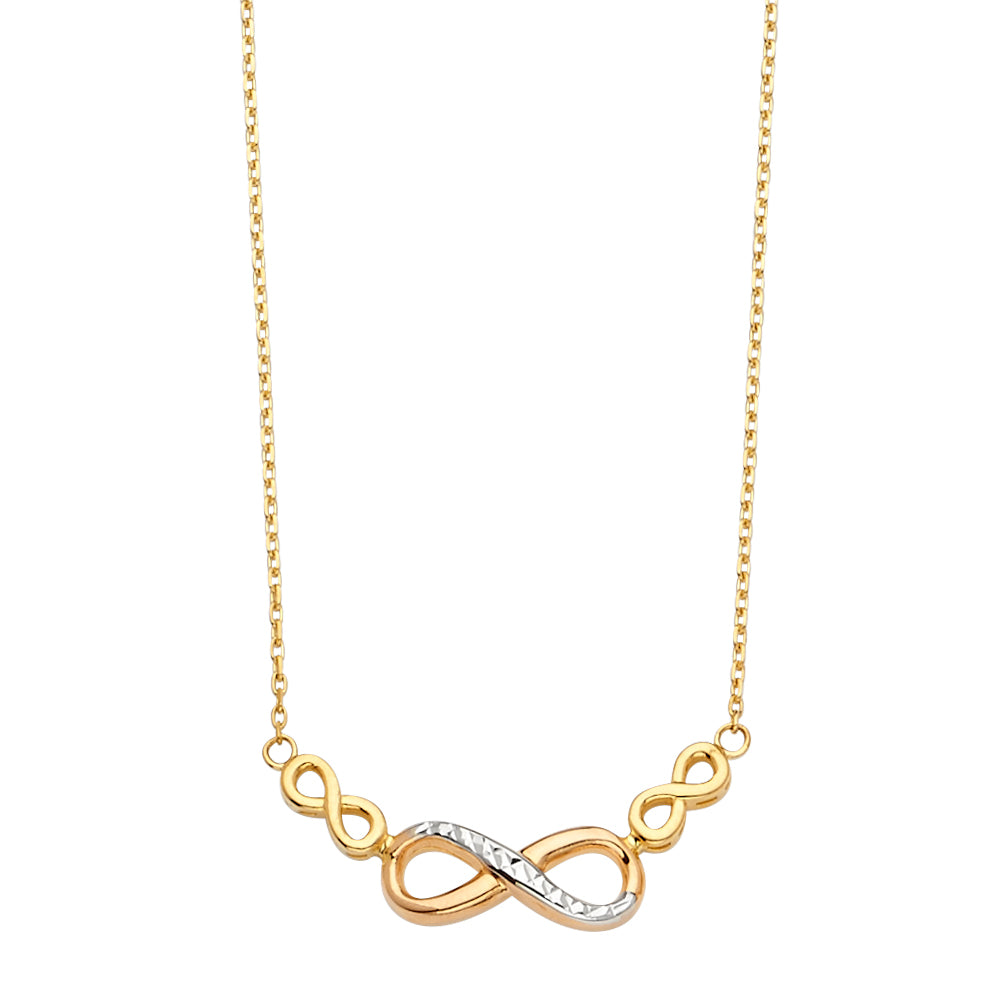 14K Yellow Gold Infinity Light Chain Necklace