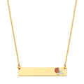 14K Id W/Flower Chain Necklace
