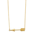 14K Yellow Gold Arrow Light Chain Necklace