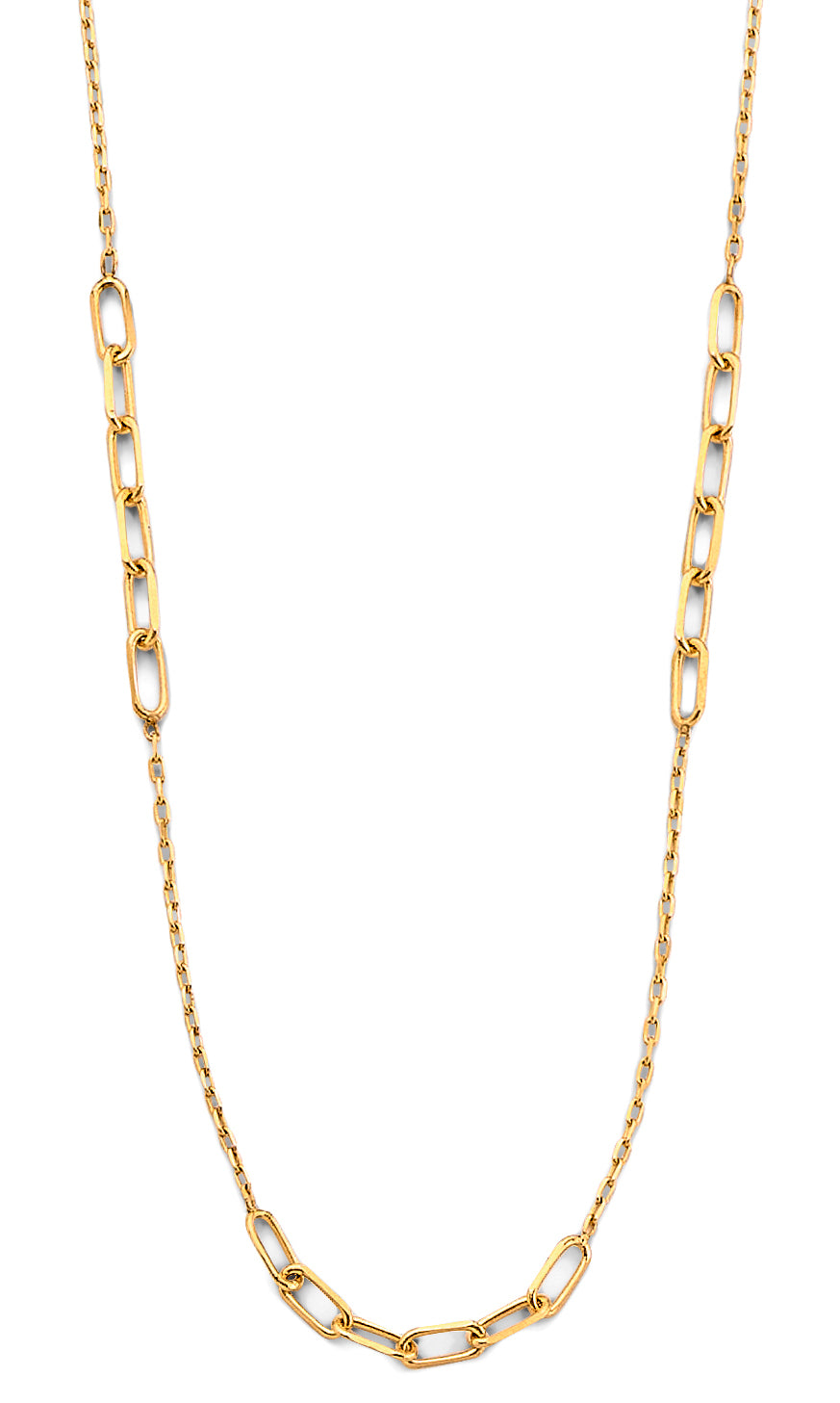 14K Yellow Gold Light Mixed Necklace
