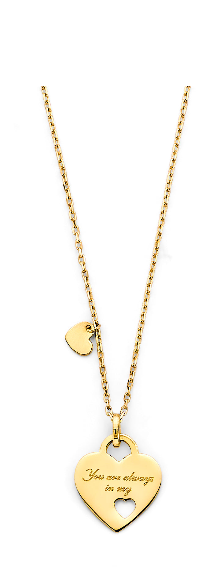 14K Yellow Gold You Are Always In My Heart Neck