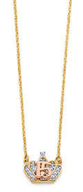 14K Yellow White Rose Gold 15 Years Necklace