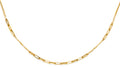 14K Yellow Gold Hollow Paperclip + Chain Necklace