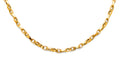 14K Yellow Gold Hollow Flat Tube Oval Rolo Necklace