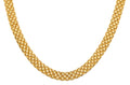 14K Yellow Gold Hollow Bismark Style Necklace