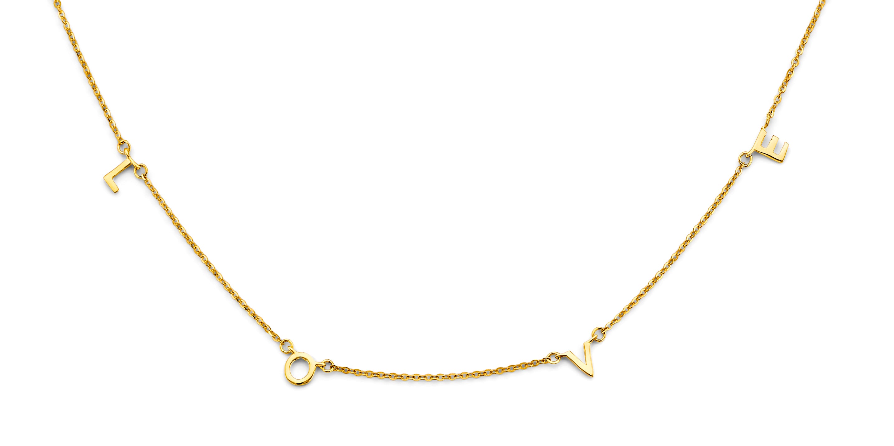 14K Yellow Gold L-O-V-E Necklace