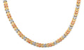 14K Yellow White Rose Gold Double Face Stampato Necklace