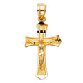 14K Yellow Gold Passion Cross Crucifix