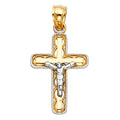14K Two Tone Gold Christ Crucifix