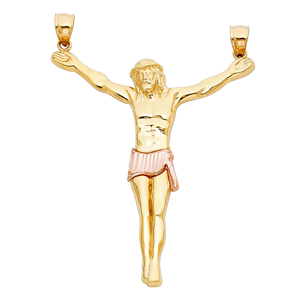 14K Two Tone Gold Jesus Christ Body (50X65 mm)
