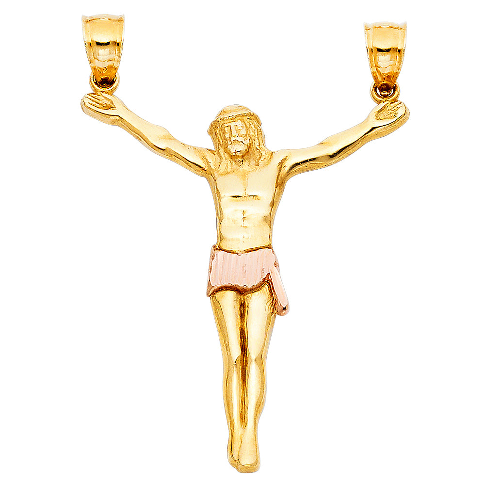 14K Two Tone Gold Jesus Christ Body (35X50 mm)