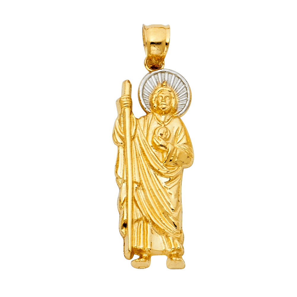 14K Two Tone Gold St. Jude Thaddeus 35 mm Pend