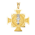 14K Two Tone Gold Religious Pendant (PT103)