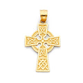 14K Yellow Gold Celtic Cross Pendant (20X30 mm)