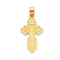 14K Yellow Gold Orthodox Cross Pendant