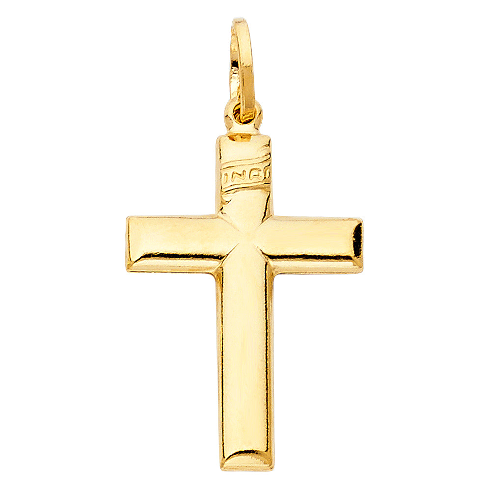14K Yellow Gold Hollow Latin Cross (20X30 mm)