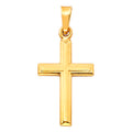 14K Yellow Gold Latin Cross Pendant (13X28 mm)