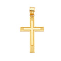 14K Yellow Gold Latin Cross Pendant (15X30 mm)