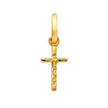 14K Yellow Gold Crucifix Design Tiny Cross