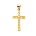 14K Yellow Gold Latin Design Cross (15X30 mm)