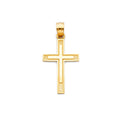14K Yellow Gold Latin Cross Pendant (13X25 mm)