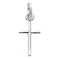 14K White Gold Solid Latin Cross (10X25 mm)