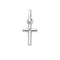 14K White Gold Solid Latin Cross (8X20 mm)