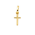 14K Yellow Gold Solid Latin Cross (6X18 mm)