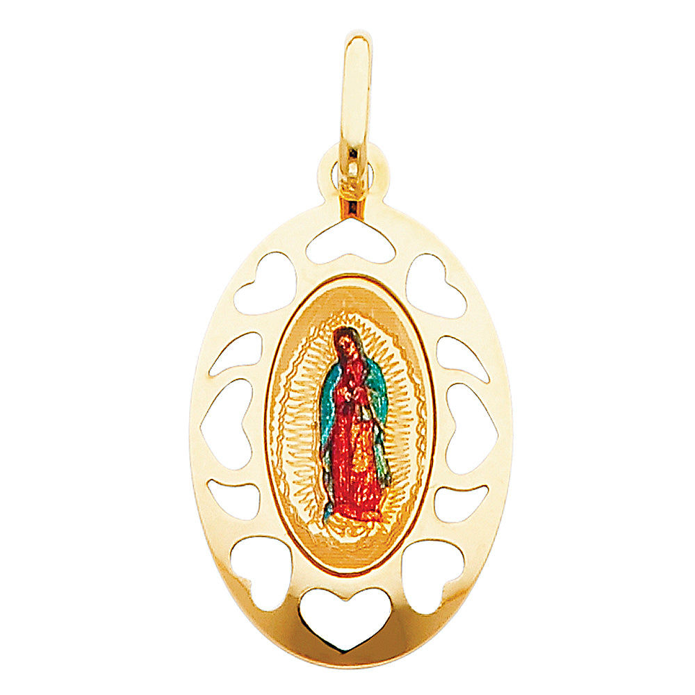14K Yellow Gold Virgen De Guadalupe Pic Pend