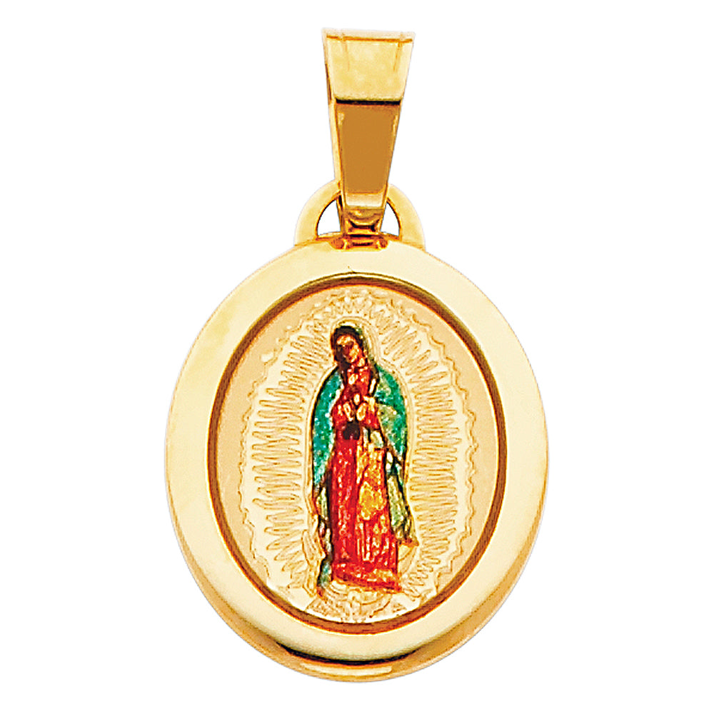 14K Yellow Gold Virgen De Guadalupe Pic Pend