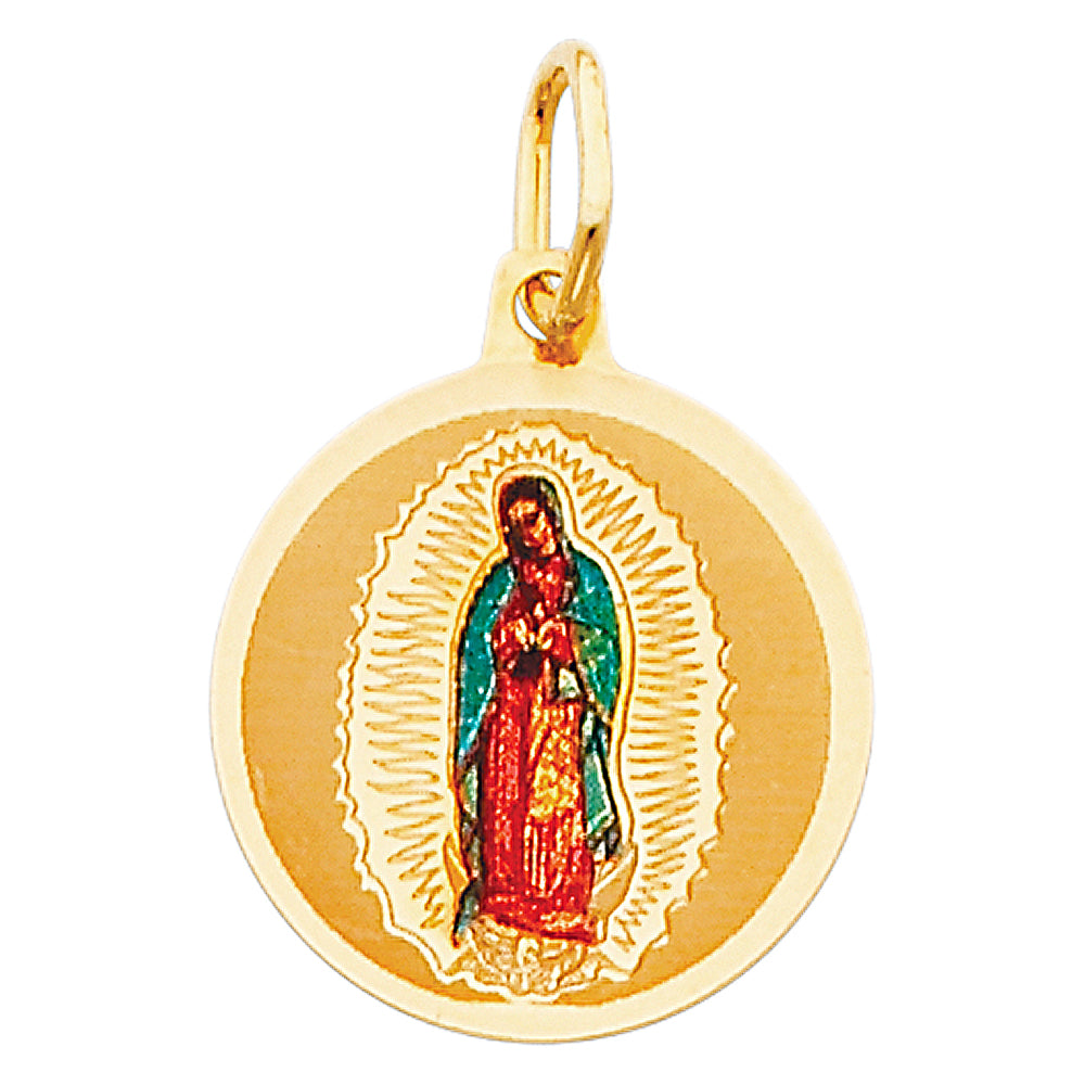 14K Yellow Gold Virgen De Guadalupe Pic Pend