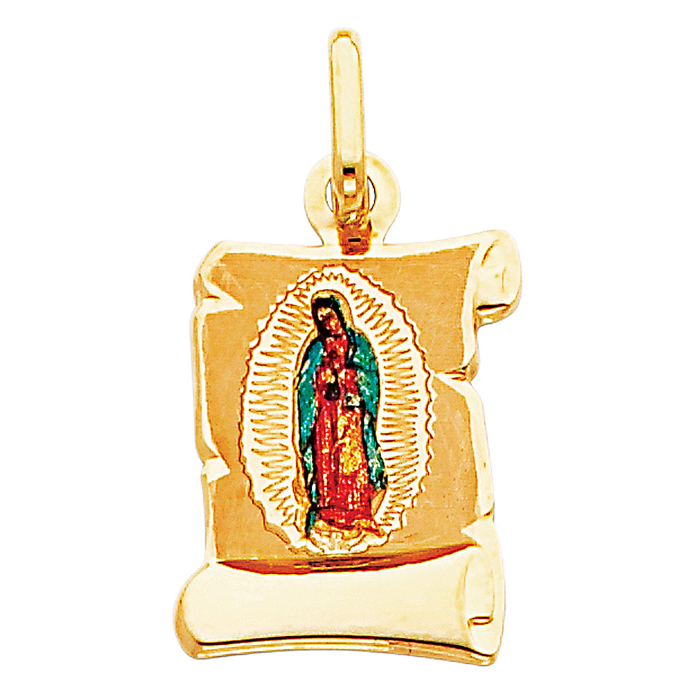 14K Yellow Gold Virgen De Guadalupe Pic Pend