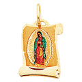 14K Yellow Gold Virgen De Guadalupe Pic Pend