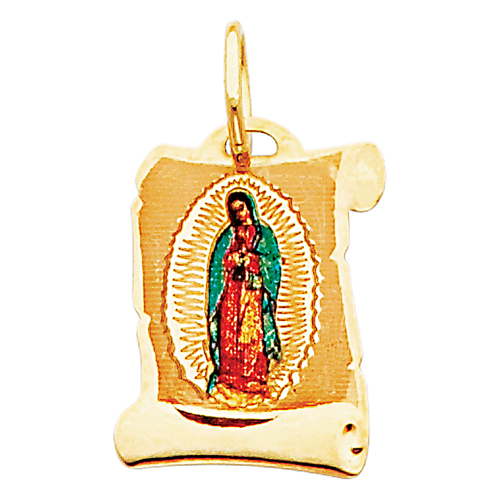 14K Yellow Gold Virgen De Guadalupe Pic Pend