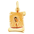 14K Yellow Gold Virgen De Guadalupe Pic Pend