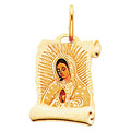 14K Yellow Gold Virgen De Guadalupe Pic Pend