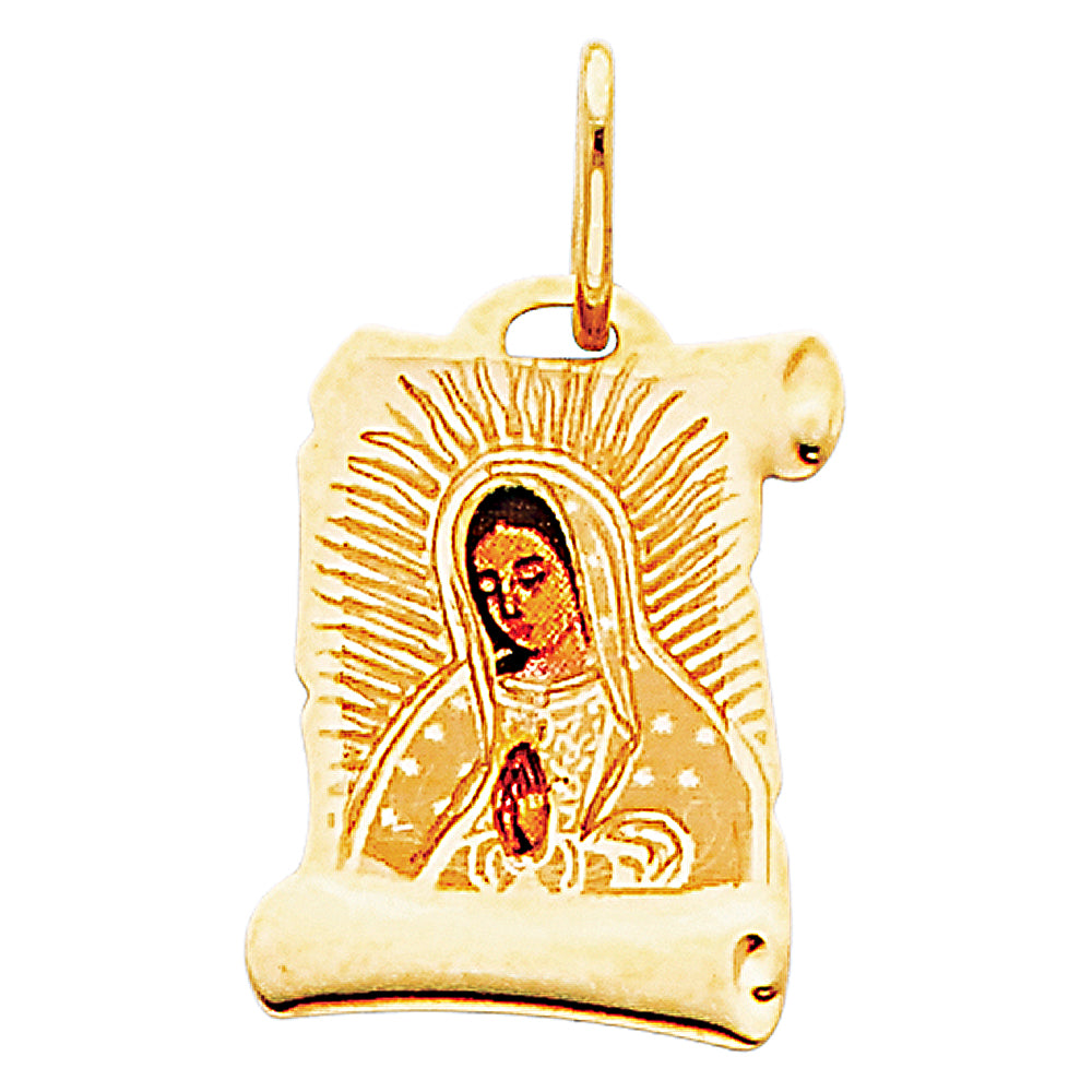 14K Yellow Gold Virgen De Guadalupe Pic Pend