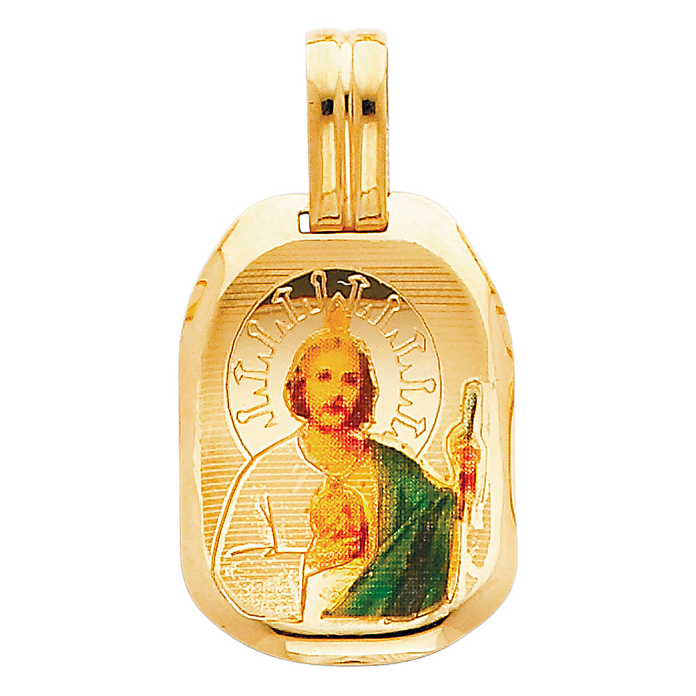 14K Yellow Gold St. Jude Thaddeus Pic Pendant