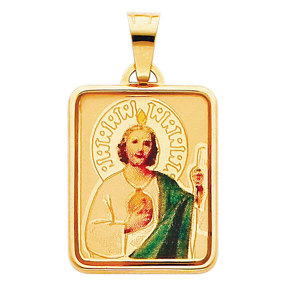 14K Yellow Gold St. Jude Thaddeus Pic Pendant